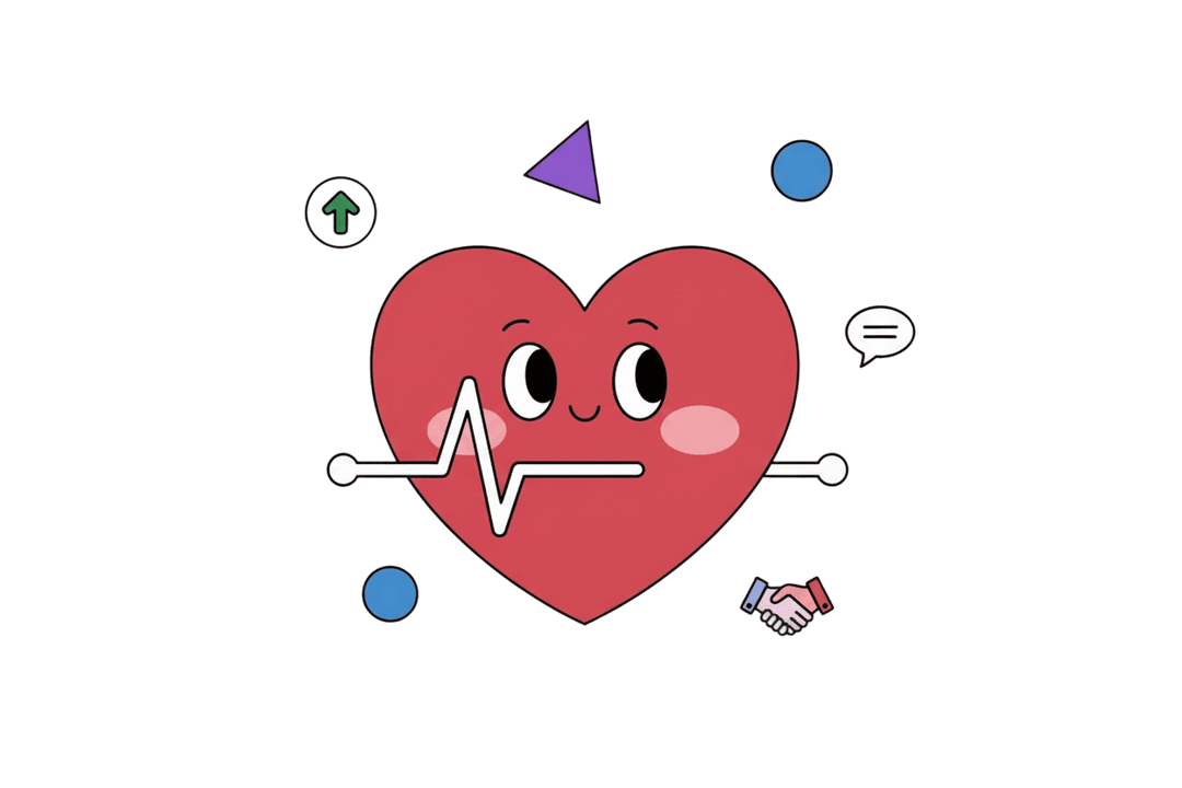 Customer success heartbeat illustration