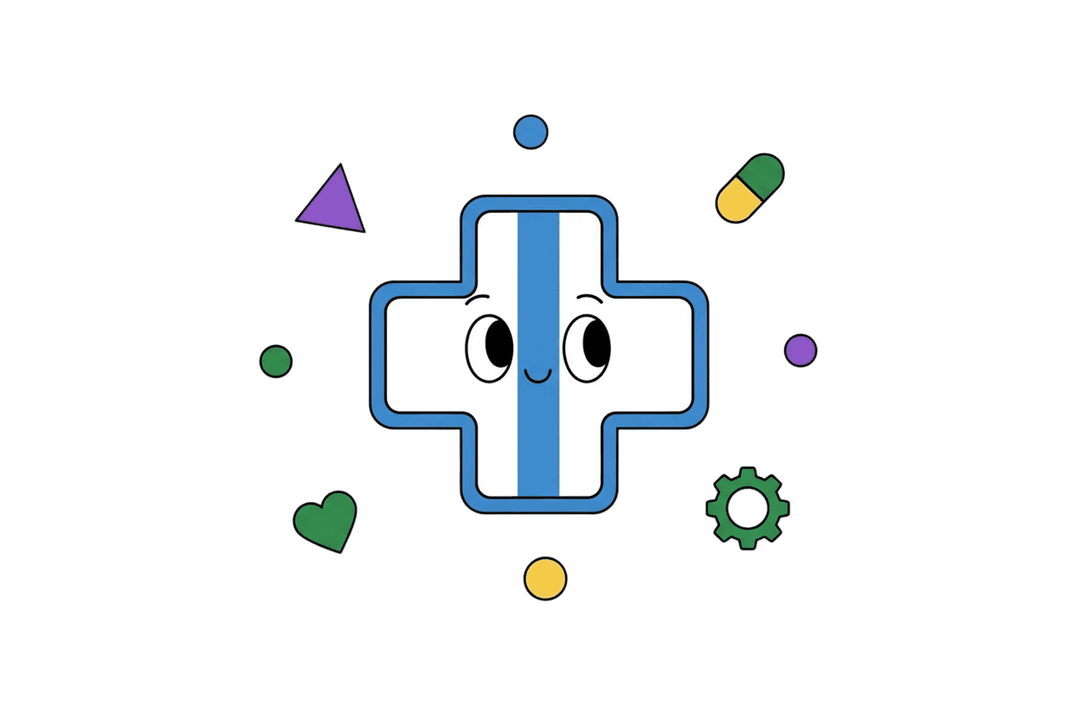 Healthtech cross illustration