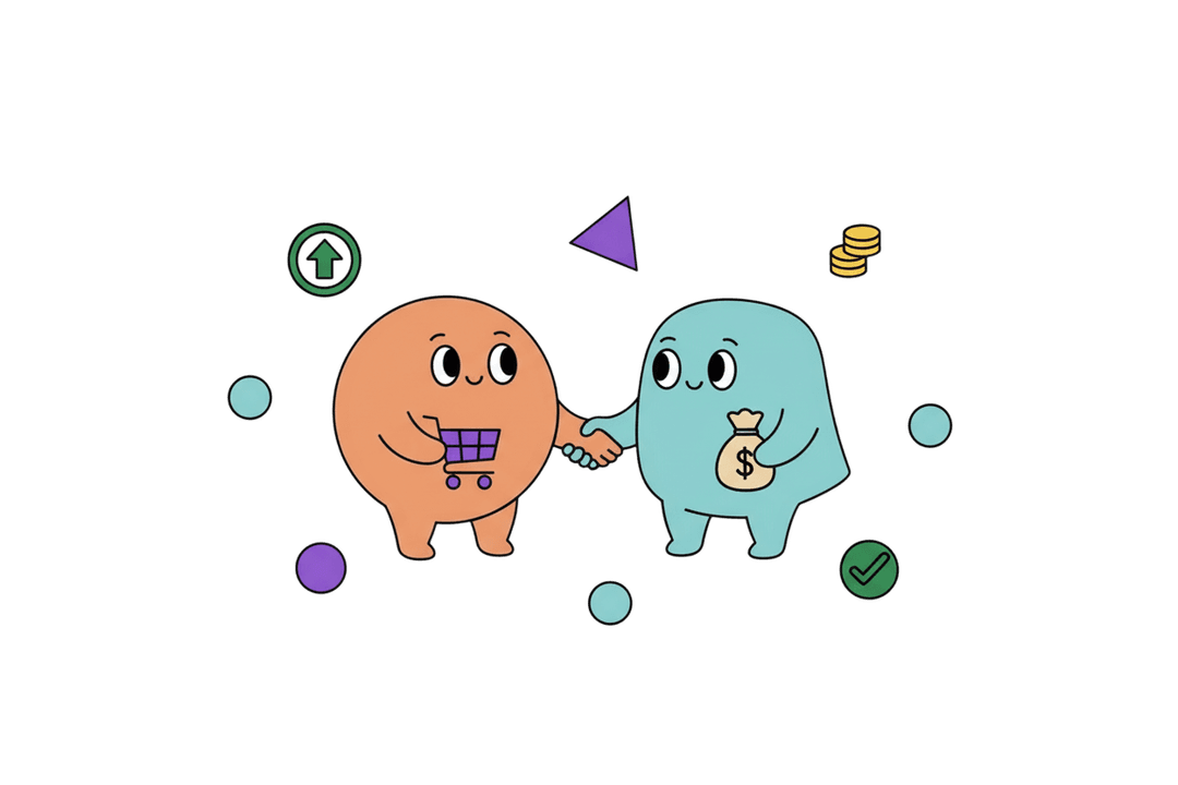 Marketplace characters illustration