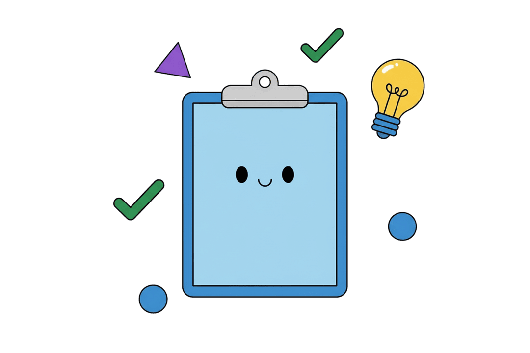 Product manager clipboard illustration